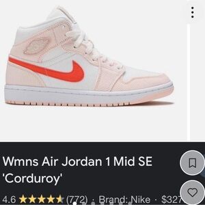 Jordan Women's Sneakers - White and Orange